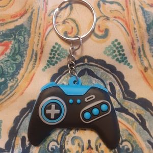 Black game controller keychain